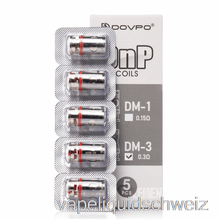 Dovpo DNP Ersatzspulen 0,3 Ohm DNP DM-3 Spulen Vape Ohne Nikotin